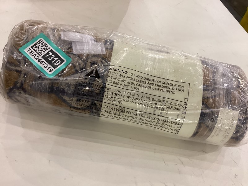 Laura Ashley Slip Resistant Elmdon Border Floral Design Coir Doormat - 17.5" x 30" - Natural Fiber M