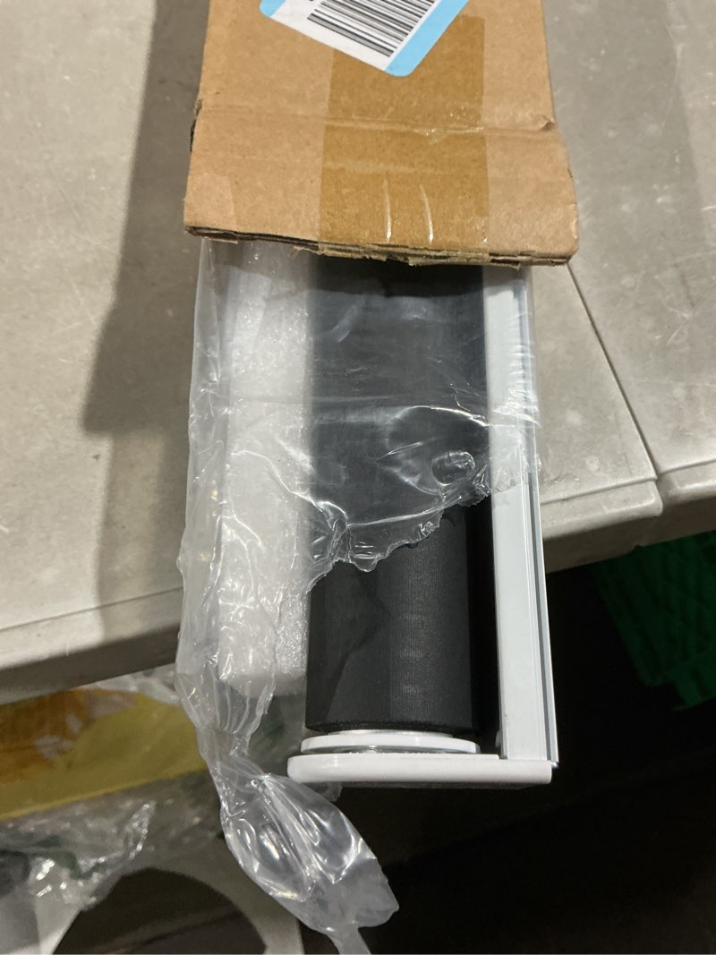 Condition photo showing As Is for changshade blackout roller shades for indoor windows,cordless roller blinds,free-stop roll up shades with thermal insulated, uv protection fabric for bedroom,office,french door,black,32" w72 h black 32"w72"h