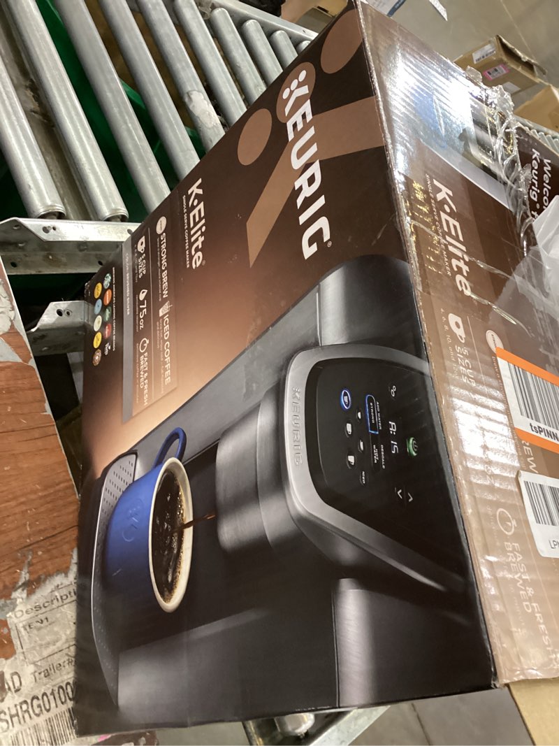 Condition photo showing Good Condition for Keurig K-Elite Single Serve K-Cup Pod Coffee Maker, with Strength and Temperature Control, Iced Coffee Capability, 8 to 12oz Brew Size, Programmable, Brushed Silver