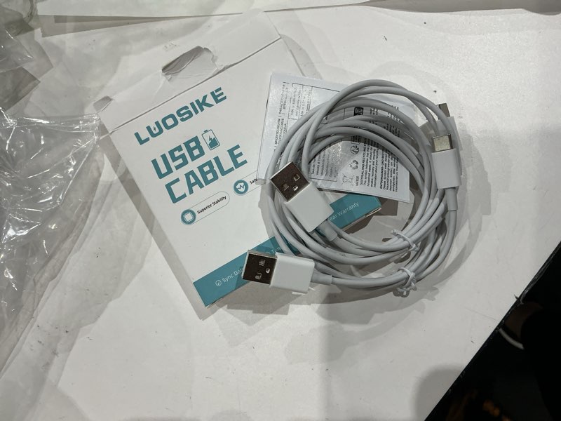 Condition photo showing Good Condition for car carplay cable for iphone 17/17 pro/air/17e/16/15 pro max/plus cable, 2pack usb a to usb c for carplay usbc cord, ipad, galaxy, pixel, android accessories charging wire type-c car charger cord 3ft 3ft white 2