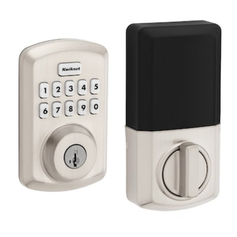 Kwikset Powerbolt 250 Satin Nickel Keypad Electronic Deadbolt Lock ft. SmartKey Security