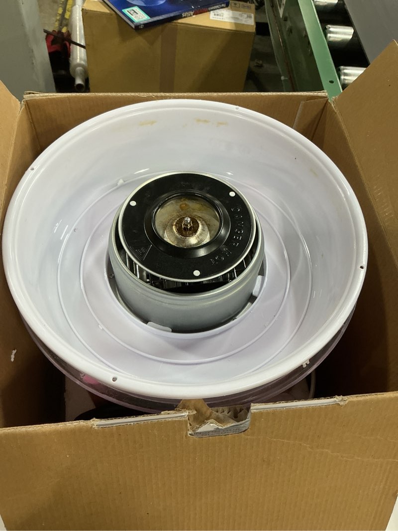 Condition photo showing As Is for Nostalgia Vintage Hard and Sugar Free Candy Countertop Cotton Candy Maker, Includes 2 Reusable Cones And Sugar Scoop – Pink