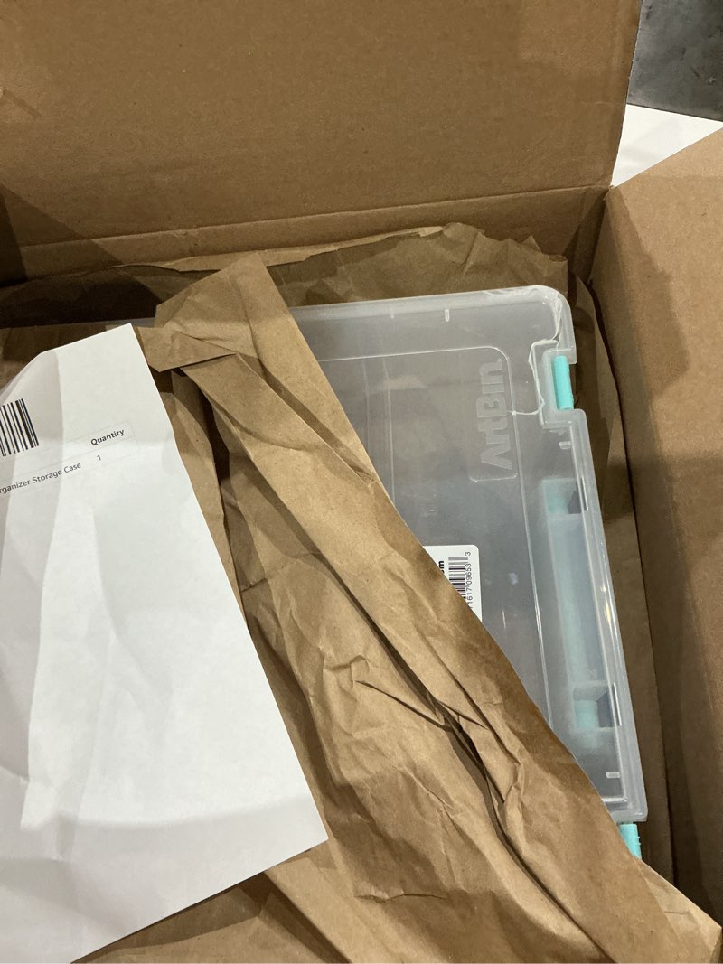 Condition photo showing As Is for artbin super satchel 1 compartment box clear craft organizer storage case
