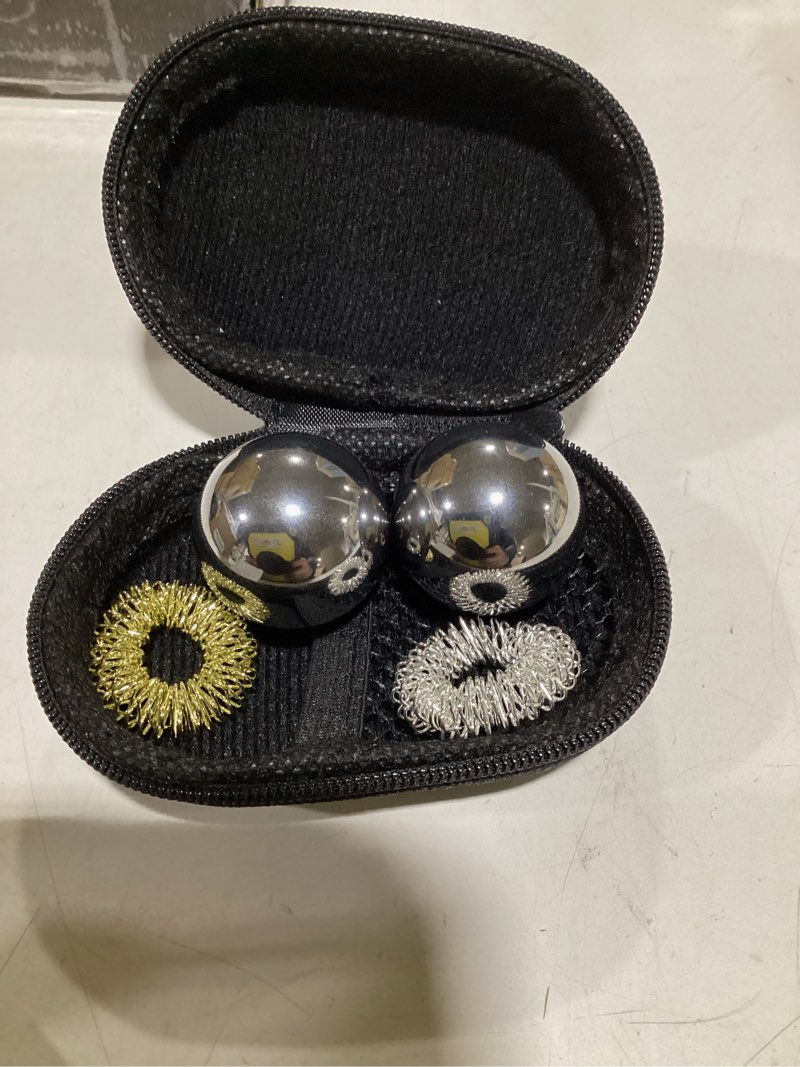 Condition photo showing New/Like New for Stainless Steel Baoding Balls Set, 1.2 Inches Chinese Health Balls, Metal Stress Relief Hand Massage Balls No Chime for Hand Exercise, Hands Therapy Small-1.2"