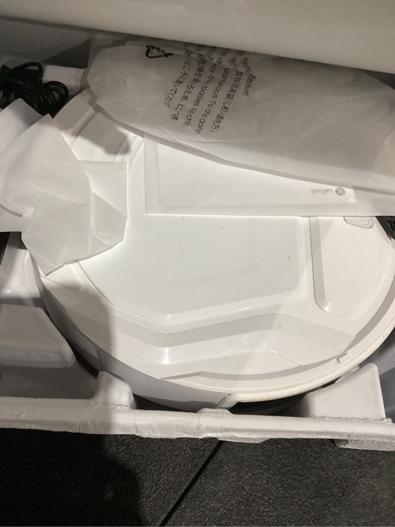 Condition photo showing As Is for Lefant M210 Pro Robot Vacuum with 2200 Pa Powerful Suction, 6 Cleaning Modes, 120 Mins Runtime, Quiet, Self-Charging, Voice Control, Ideal for Pet Hair and Hard Floor, White M210P