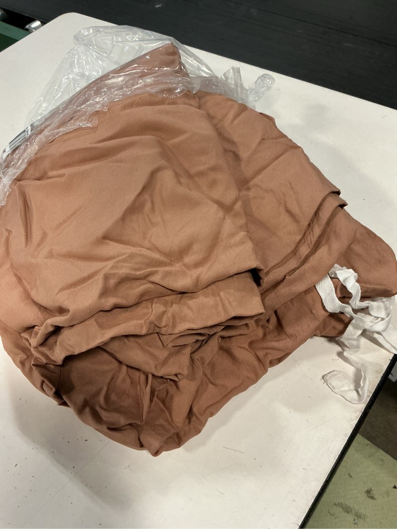 Condition photo showing As Is for bamboo duvet cover, king/cal king, clay