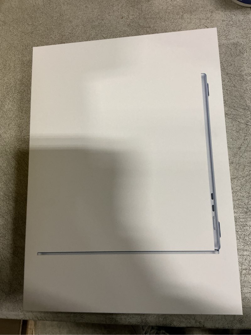Condition photo showing New/Like New for apple 2025 macbook air 15-inch laptop with m4 chip: built for apple intelligence, 15.3-inch liquid retina display, 24gb unified memory, 512gb ssd storage, 12mp center stage camera, touch id; sky blue 24gb unified memory, 512gb ssd storage sky blue without applecare+