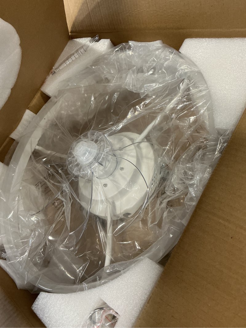 Condition photo showing Good Condition for STERREN Ceiling Fans with Lights,20" Low Profile Ceiling Fan with Remote Control, Modern Flush Mount Ceiling Fan,White Fan Light for Bedroom, Living Room,Kitchen,Small LED Ceiling Light Fixture White 19.7 inch