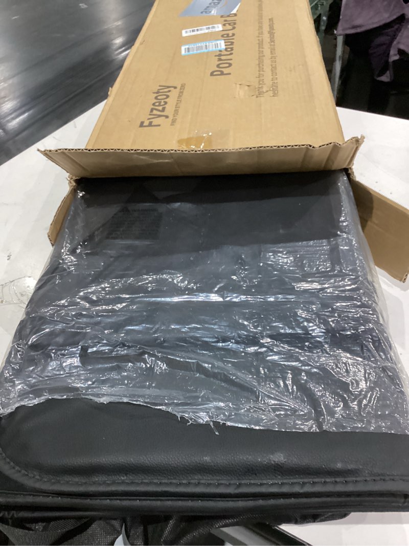 Condition photo showing As Is for Back Seat Extender for Car – Extra-Thick Reversible Chenille & Tech-Fabric Seat Bridge, No-Inflate Foldable Car Travel Bed with Storage Pocket, Universal Fit for Kids & Pets Black