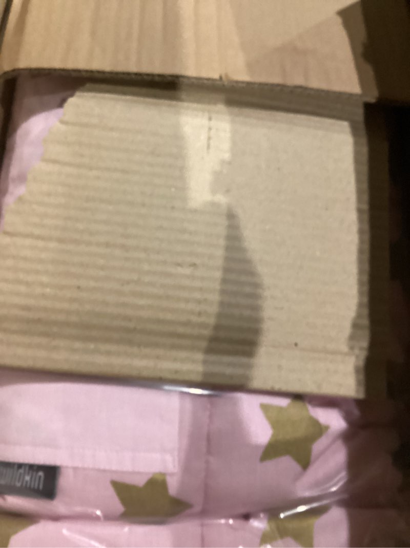 Condition photo showing Good Condition for Wildkin Kids Original Nap Mat – Cozy Kids Sleep Mat with Pillow, ideal for School & Travel Pink and Gold Stars