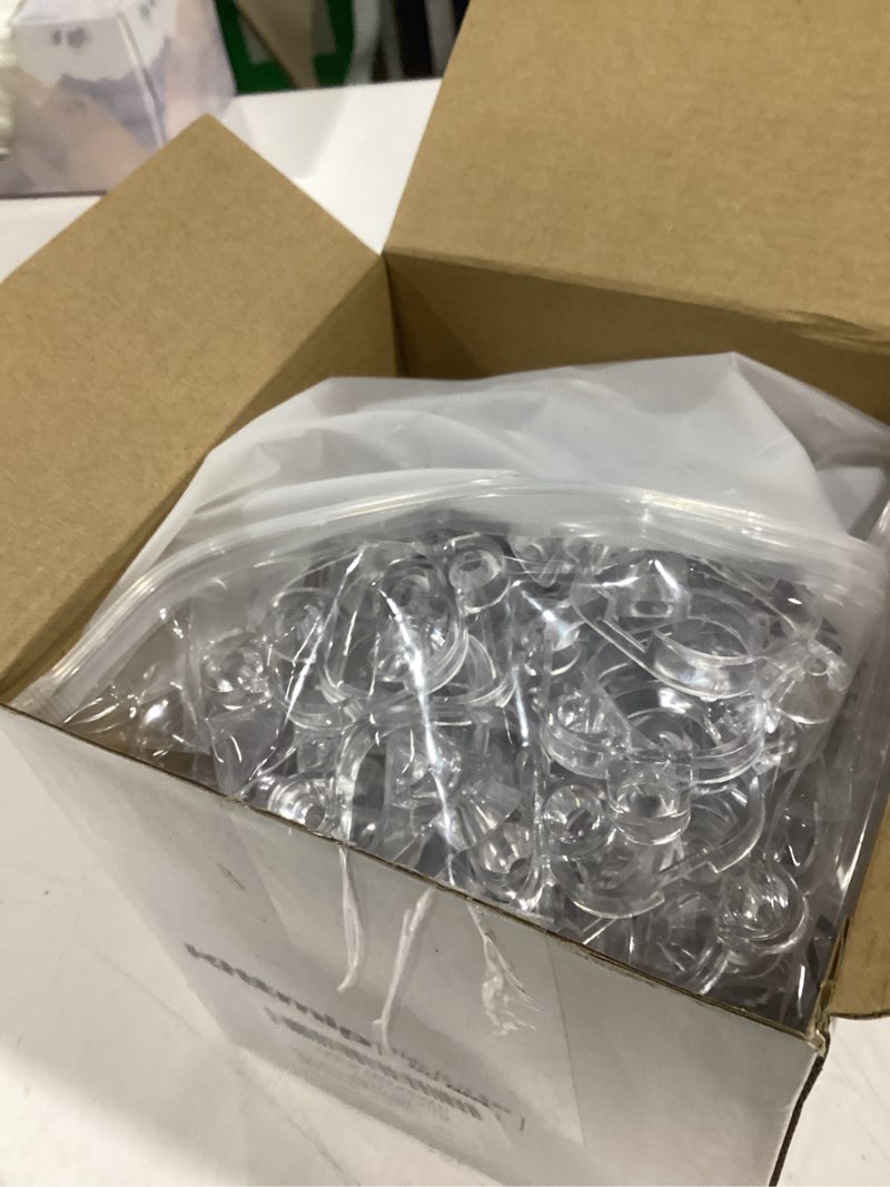 Condition photo showing Good Condition for 120 Pcs Mount Compatible with 200 ft Govee Pro H706 H806 Permanent Outdoor Lights Brackets with Screws for Soffit, Fascia, Clip Replace Glue(Clear) Clear 120