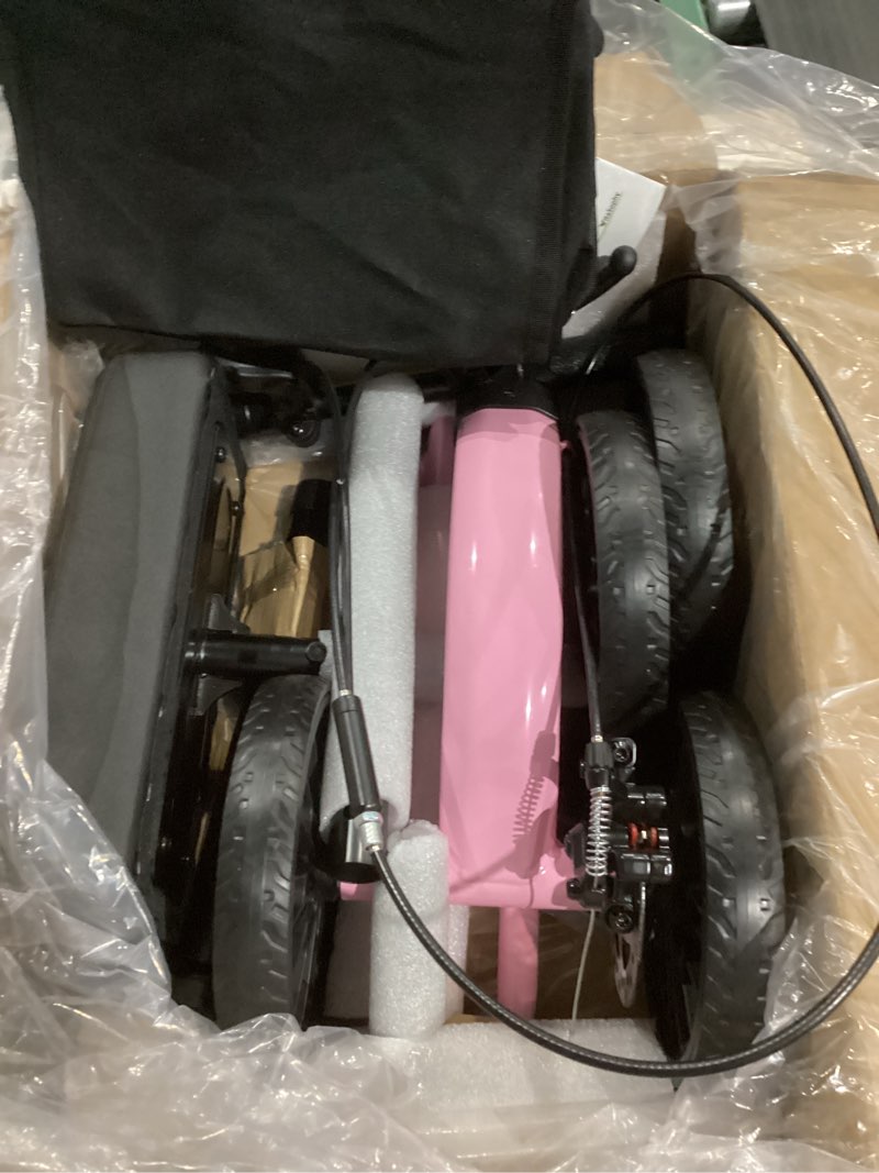 Condition photo showing Good Condition for Knee Scooter with Disc Brake, Steerable Knee Walker for Adults,Foldable Rover Scooter for Broken Foot Injured Leg Crutch,Pink
