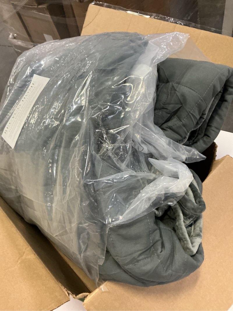 Condition photo showing As Is for jollyvogue queen comforter set, ultra-soft bed in a bag queen size 7 pieces, oeko-tex certified bedding set with down alternative comforter, sheets, pillowcases & shams, dark & light grey dark & light grey queen(88"*88")