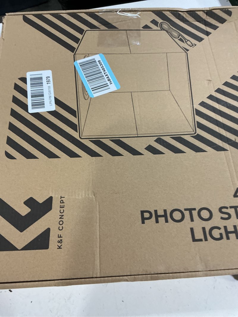 Condition photo showing Good Condition for k&f concept photo studio light box - 16"x16" shooting tent, light box photography with 120 led lights & 6 pvc backdrops for jewelry, watch, cosmetics & small product photography