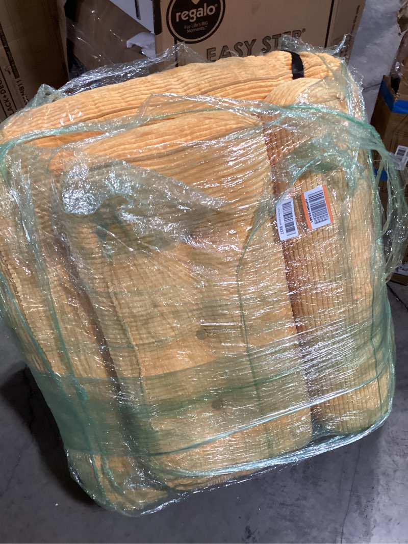 Condition photo showing Good Condition for MAXYOYO Folding Sofa Bed, Convertible Sleeper Chair with Pillow Foldable Mattress with Back Support, Portable Fold Out Chair Bed Comfy Floor Sofa Lounge for Living Room Bedroom Apartment Single Orange