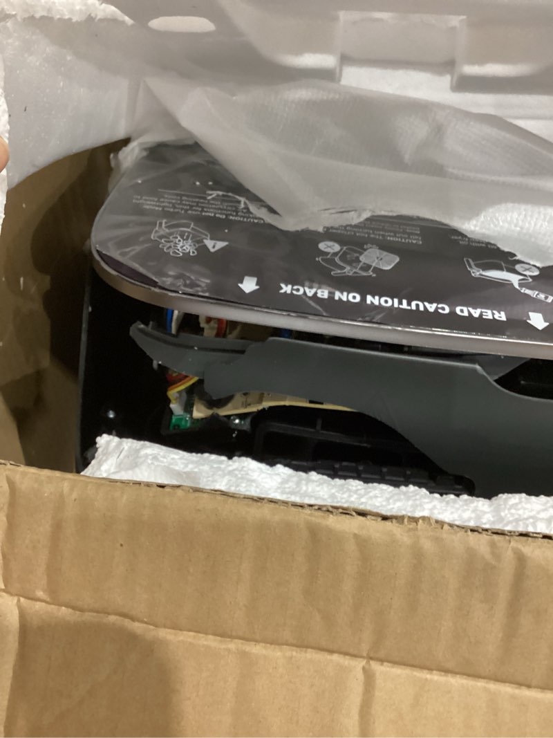 Condition photo showing As Is for cosori 9-in-1 turboblaze air fryer 6 qt, pfas-free ceramic coating, 90°–450°f, precise heating for even results, air fry, roast, bake, broil, dry, frozen, proof, reheat, keep warm, 120v, dark gray dark gray 6qt