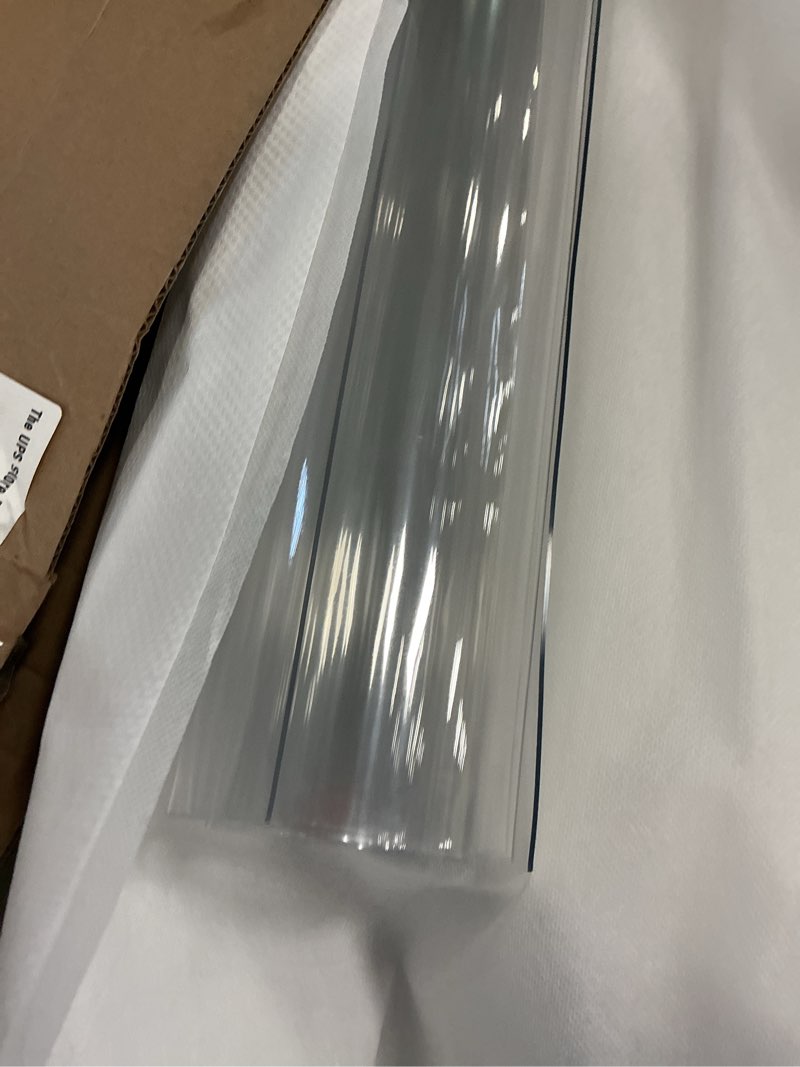 Condition photo showing Good Condition for NECAUX Custom 36 x 51 Inch Clear Table Cover Protector, 1.5mm Thick Plastic Waterproof Heavy Duty Pad for Dining Room Table, Clear Table Cloth Cover Protector, Table Cloth Pad for Kitchen Wood Grain 36x51 Inches Clear 1.5mm