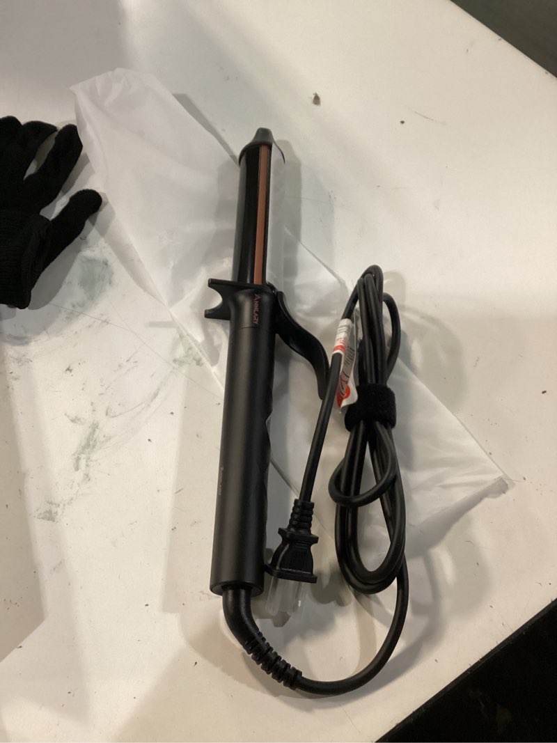 Condition photo showing New/Like New for 1.25 inch curling iron, 1 1/4 titanium ceramic hair curler, fast heating curling wand with 8 heat settings with led display for all hair types dual voltage 110-240v for travel