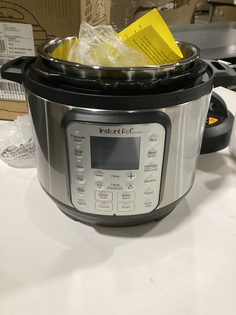 Condition photo showing Good Condition for Instant Pot Duo Plus 9-in-1 Electric Pressure Cooker, Slow Cooker, Rice Cooker, Steamer, Sauté, Yogu