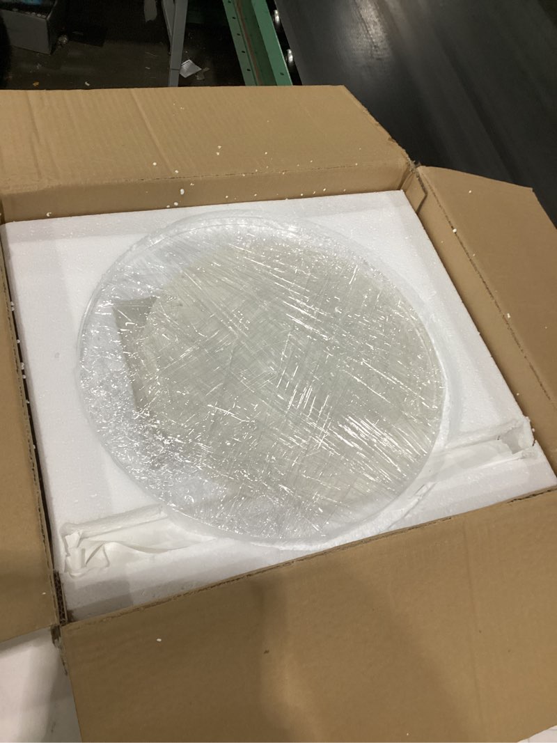 Condition photo showing New/Like New for clear acrylic end table,side table,clear,for livingroom,13.5 x 13.5 inch, 23 inch high