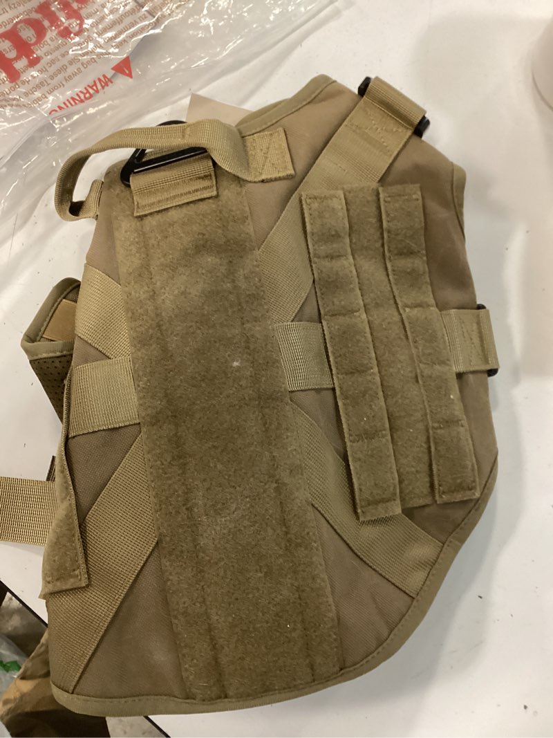 Condition photo showing Good Condition for rabbitgoo tactical dog harness for large, heavy duty pet harness with handle, no-pull service vest large breed, adjustable military dog vest for training hunting walking, brown, xl x-large brown