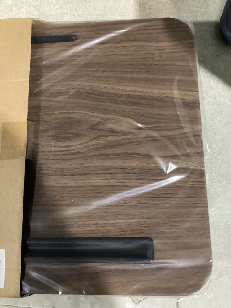 Condition photo showing Good Condition for Portable Laptop Desk Fits Up to 16“ Laptops, with Tablet Slot, Built-in Cushion, Great for Home & Office,Lap Desk for Laptop,Lap Desk with Cushion (Brown, Medium) Brown Medium
