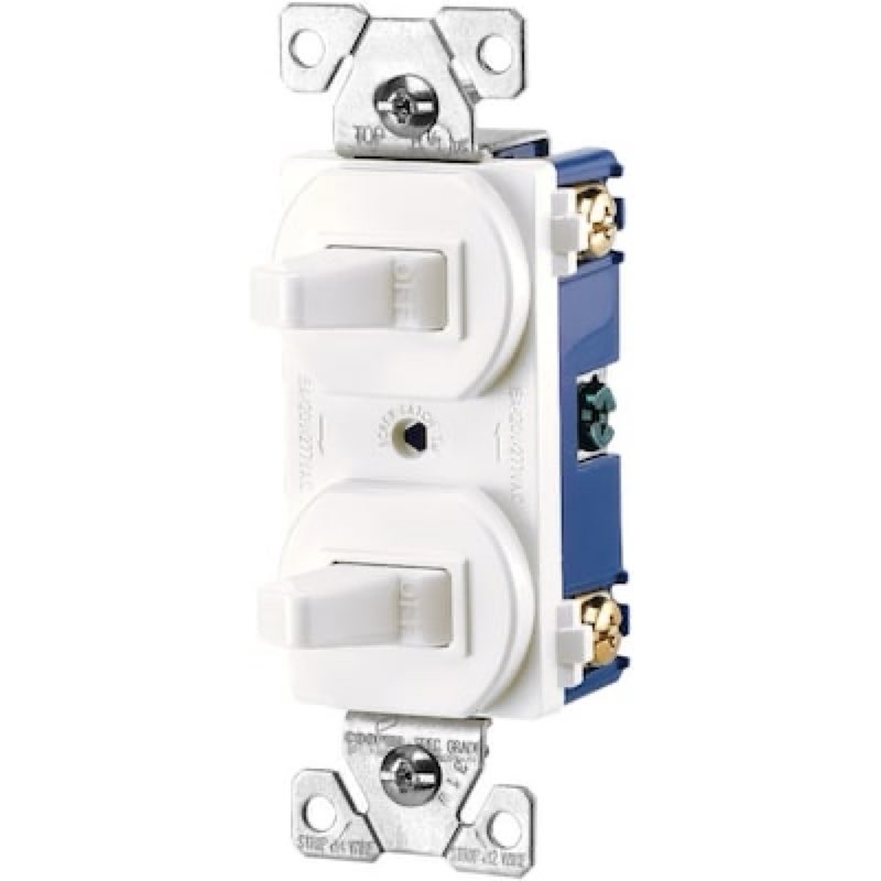eaton 15-amp single-pole combination light switch , white