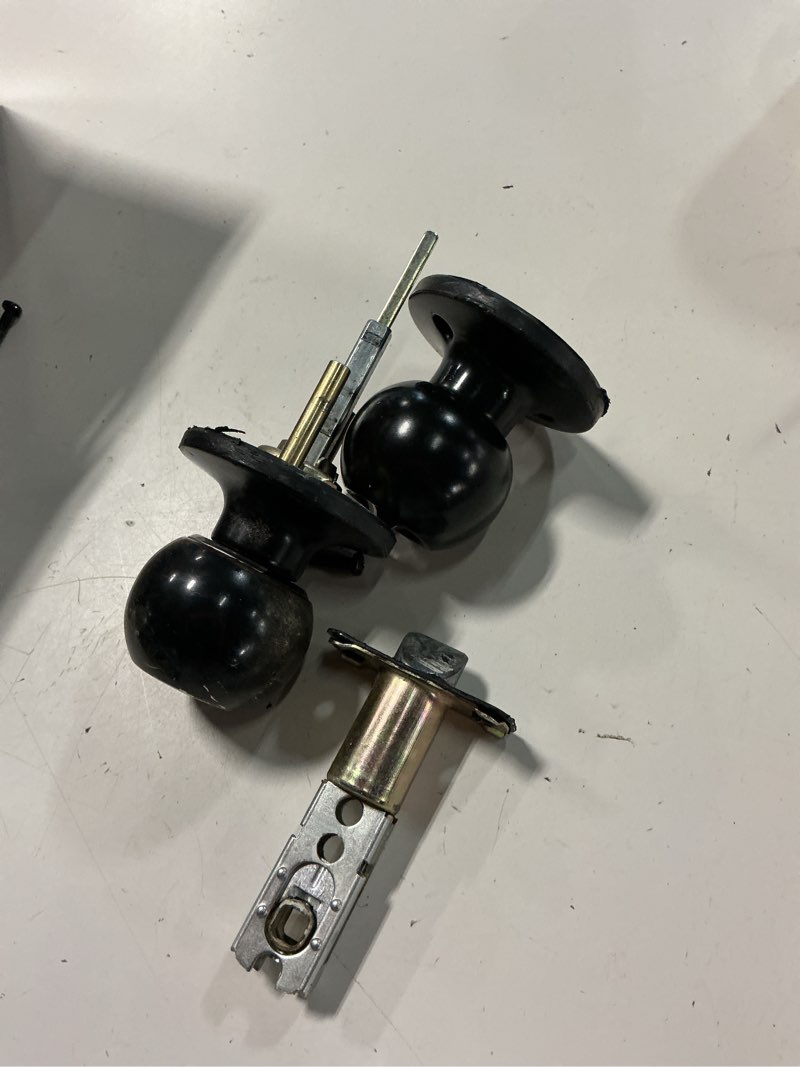 Condition photo showing As Is for hyper tough keyless digital ball doorknob- oil rubbed bronze finish  smart  secure and convenient
