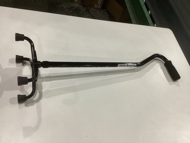 Condition photo showing New/Like New for Medline Aluminum Quad Cane with Small Base for Balance, Height Adjustable 29" to 38", Knee Injuries, Surgery Recovery & Mobility, Lightweight Walking Aid for Seniors & Adults, 300 lb Weight Capacity