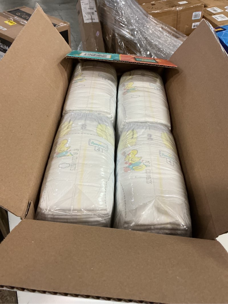 Condition photo showing New/Like New for Pampers Swaddlers Diapers, Size 4 (15-34 lbs), 120 Count, Absorbent, Keeps Baby Dry and Comfortable, Skin Safe Disposable Baby Diaper (Packaging May Vary) Size 4 120