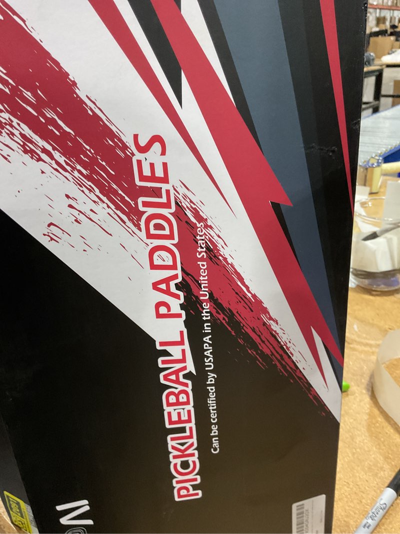 Condition photo showing New/Like New for professional pickleball paddles- t700 carbon fiber pickle racket- 3k raw carbon frosted surface for enhanced spin and friction - usapa approved offensive long paddle for intermediate advanced players grey