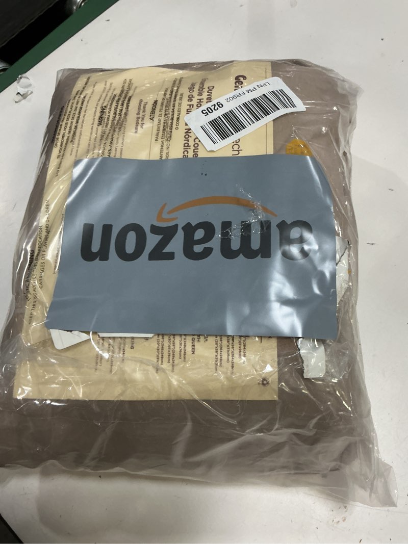 Condition photo showing New/Like New for Bedsure Khaki Duvet Cover King Size - 3 Pieces Prewashed Extra Soft Bedding Set, Includes 1 Duvet Cover 104x90 Inches with Zipper Closure & 2 Pillow Shams, Comforter Not Included 02 - Khaki (No Comforter) King (104" x 90")