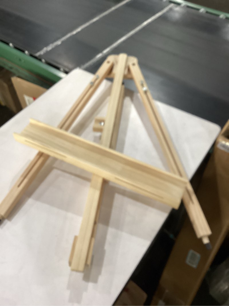 Condition photo showing New/Like New for Nian Feng Wooden Easel for Painting, Large Floor Painting Stand for Adjnstable Height and Folding, 59-Inch, for Canvas Wedding Sign Poster, Art Easel for Adults and Teens (Natural)