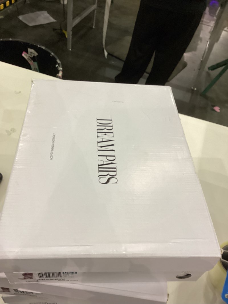 Condition photo showing As Is for DREAM PAIRS Girls Cowgirl Cowboy Boots Western Fashion Mid Calf Boots 4 Big Kid Pink/Rainbow