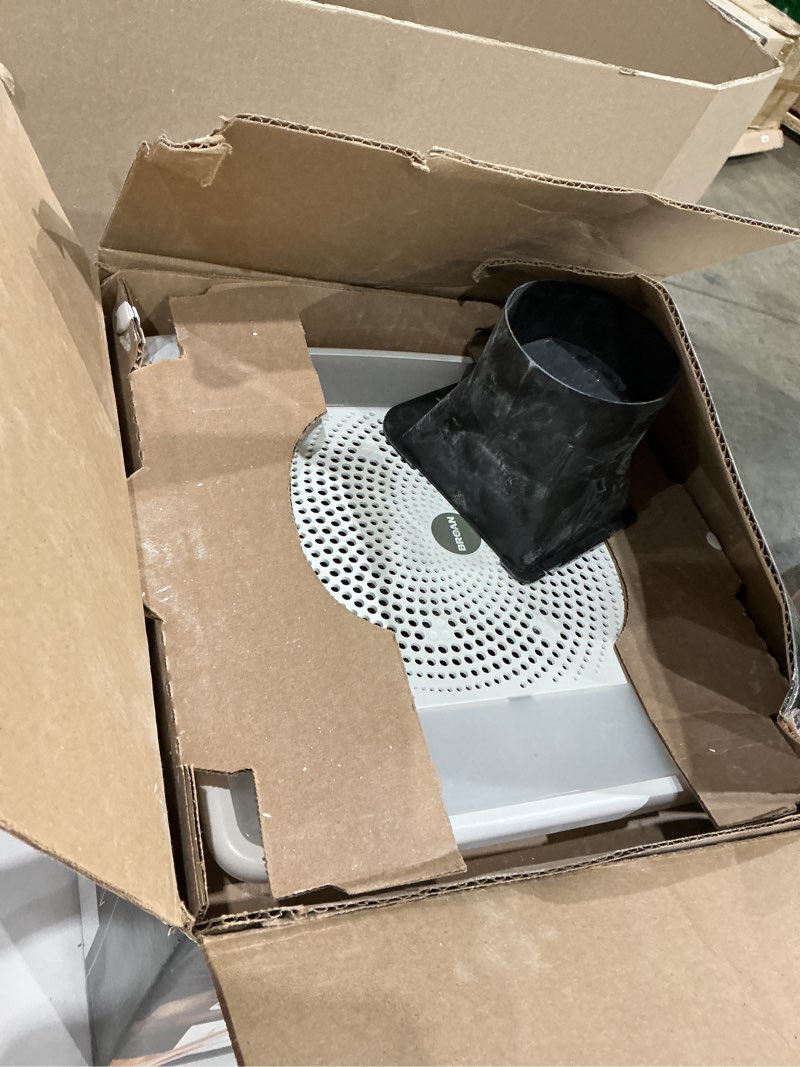 Condition photo showing As Is for broan-nutone chromacomfort bathroom exhaust fan with bluetooth speaker, powerful 110cfm/1.5 sones, 24-color led light, spk110rgbl, wall switch chroma sensonic