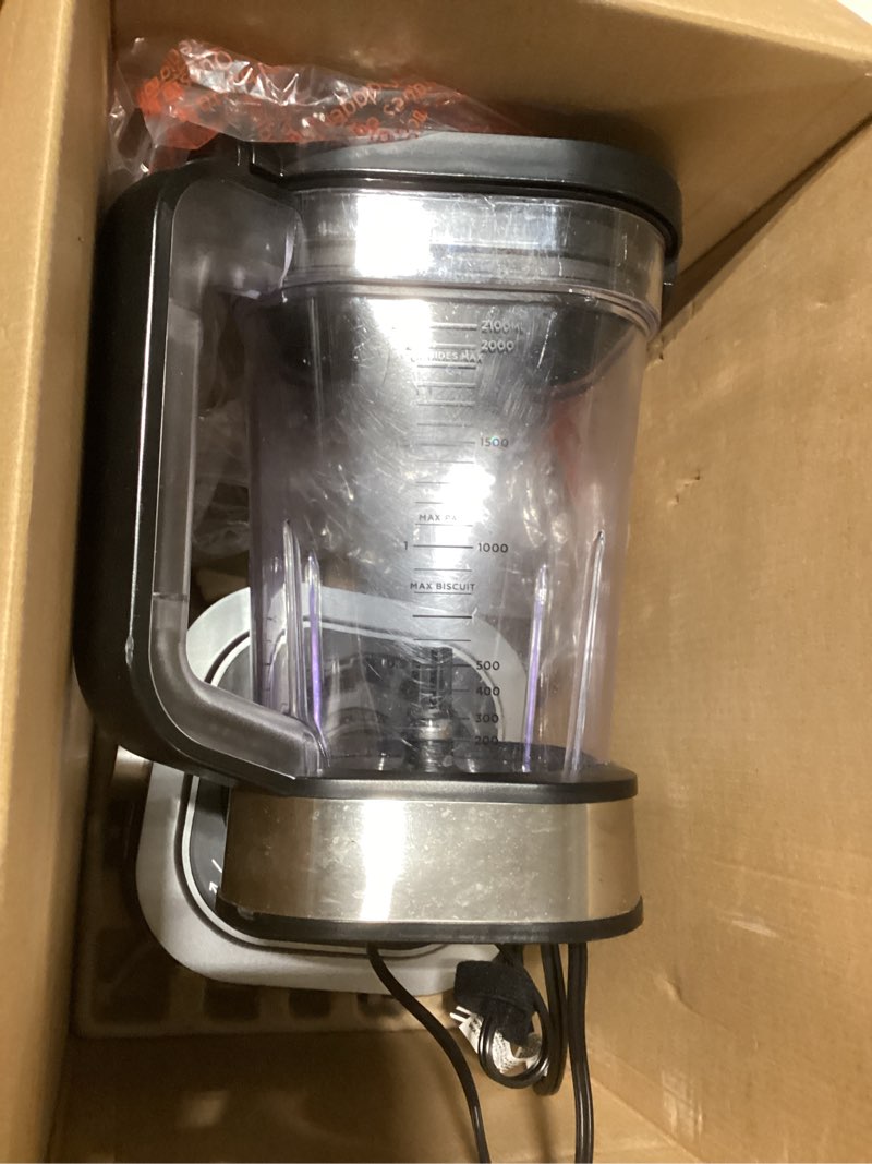 Condition photo showing As Is for Ninja Blender For Kitchen | Food Processor Combo System | Smoothie Maker & Nutrient Extractor | 6 Functions for Bowls, Spreads, Dough, Shakes | 72-oz. Pitcher & To-Go Cups | Silver | SS351 1600 Peak Watts