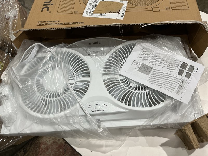 Condition photo showing Good Condition for shinic 9" quiet window fan with remote control - 2026 upgraded, 3-speed reversible airflow, includes removable bug screen, dust cover & foam sealing tape, expandable panels 24"-37", etl listed