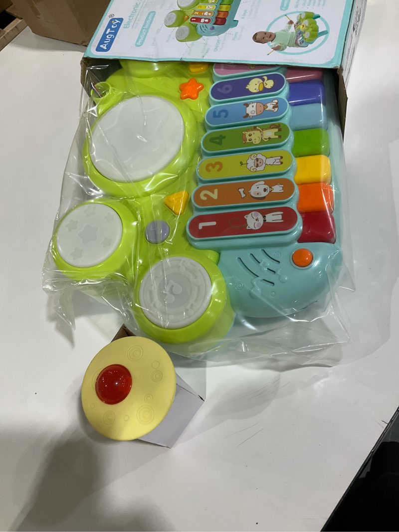 Condition photo showing Good Condition for Baby Musical Toys 3 in 1 Piano Keyboard Xylophone Drum Set for 1 Year Old Girls Boys Toys Age 2 Music Instrument Toys Toddlers 1-3 0-2 First Birthday Easter Gift Infant Baby Toys 6 9 12 18 Month Green