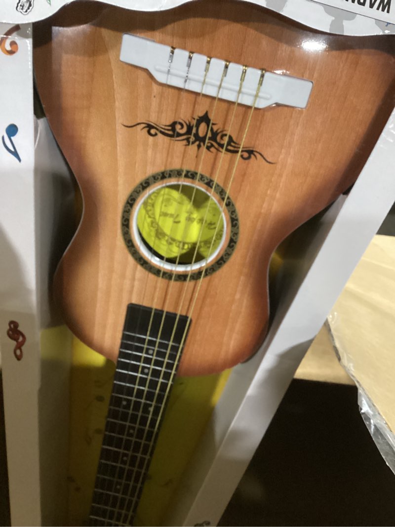 Condition photo showing Good Condition for 23" Acoustic Guitar, Kids 6 String Toy Guitar - Realistic Steel Strings - Beginner Practice First Musical Instrument for Children, Toddlers (Walnut)