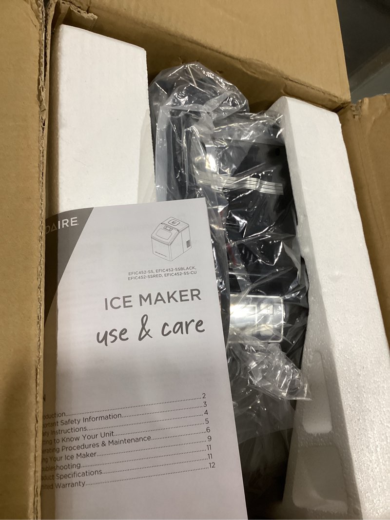 Condition photo showing Good Condition for FRIGIDAIRE EFIC452-SS 40 Lbs Extra Large Clear Maker, Stainless Steel, Makes Square Ice