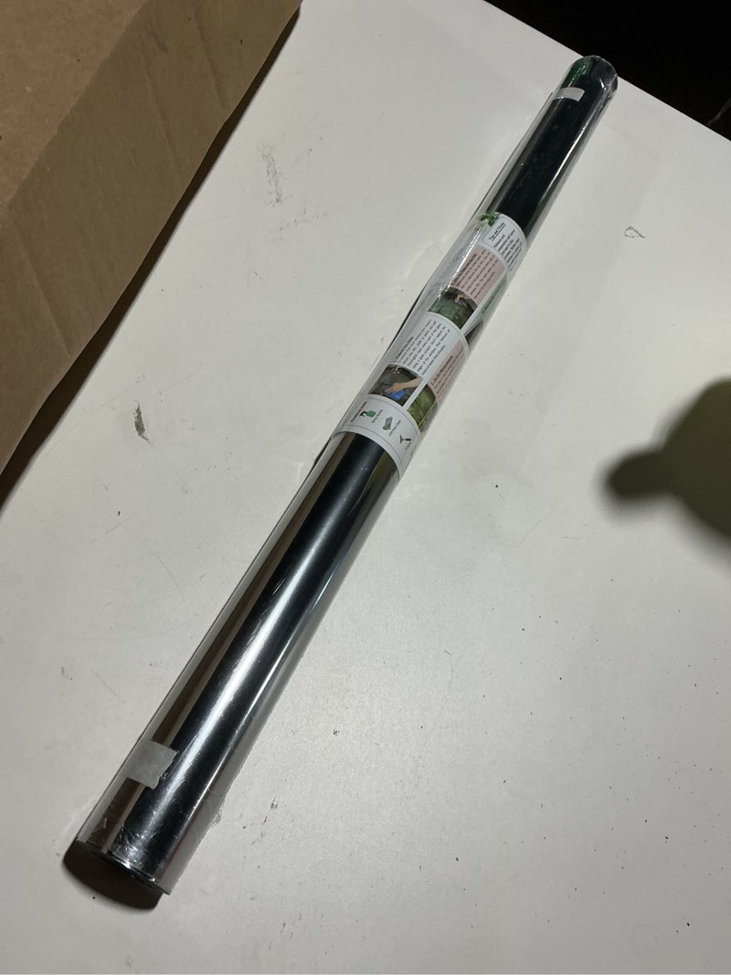 Condition photo showing Good Condition for HIDBEA One Way Privacy Window Film, Daytime Mirror Reflective Heat Control UV Sun Blocking Non-Adhesive Static Cling Window Tint for Home and Office (Black-Silver, 23.6 Inch x 13.1 Feet) 23.6 Inch x 13.1 Feet Black-silver