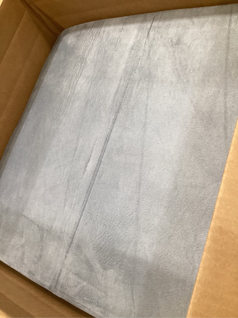 Condition photo showing As Is for hombys 3-in-1 recliner seat cushion with lumbar support pillow & footrest, multi-functional adjustable height 2" to 6" for you to choose, non-slip foam chair cushion for elderly, light grey 20"x20"x2" light grey