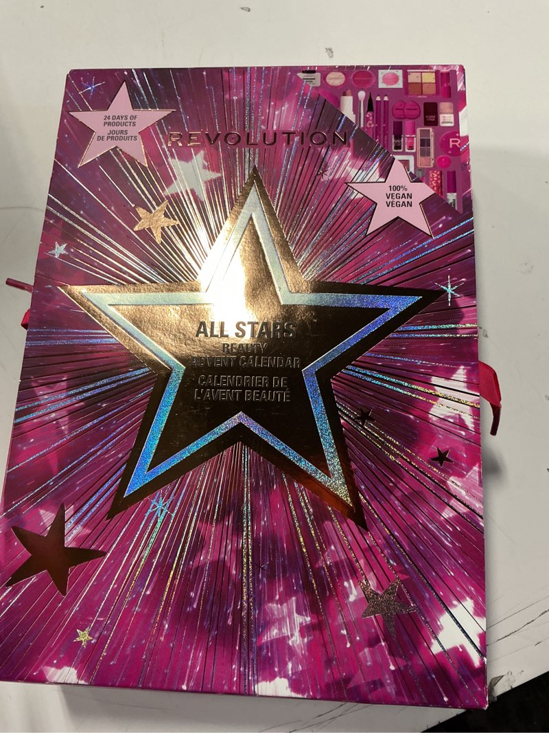 Condition photo showing New/Like New for Revolution Makeup Advent Calendar 2025, 24-Piece Beauty Gift Set for Lips, Eyes, & Face, Features Essential Cosmetics & Tools, Vegan & Cruelty-Free