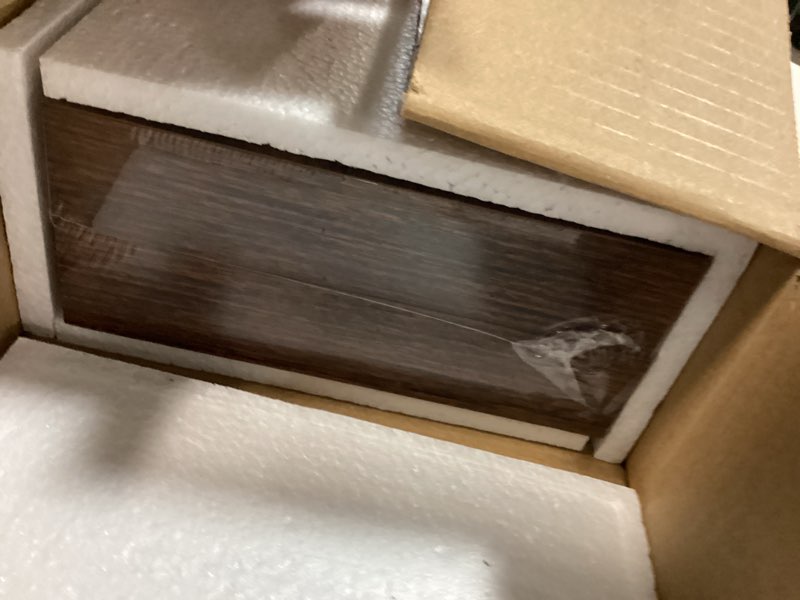 Condition photo showing Good Condition for Dreamland Floating Shelves, 20Inch Rustic Wooden Wall Shelves for Bathroom|Bedroom|Kitchen, 2 Pack Deep Wall Mounted Book Shelf, Wood Storage Display Shelf for Home Decor, Rustic Brown 20"W x 6.5"D - 2P Rustic Brown