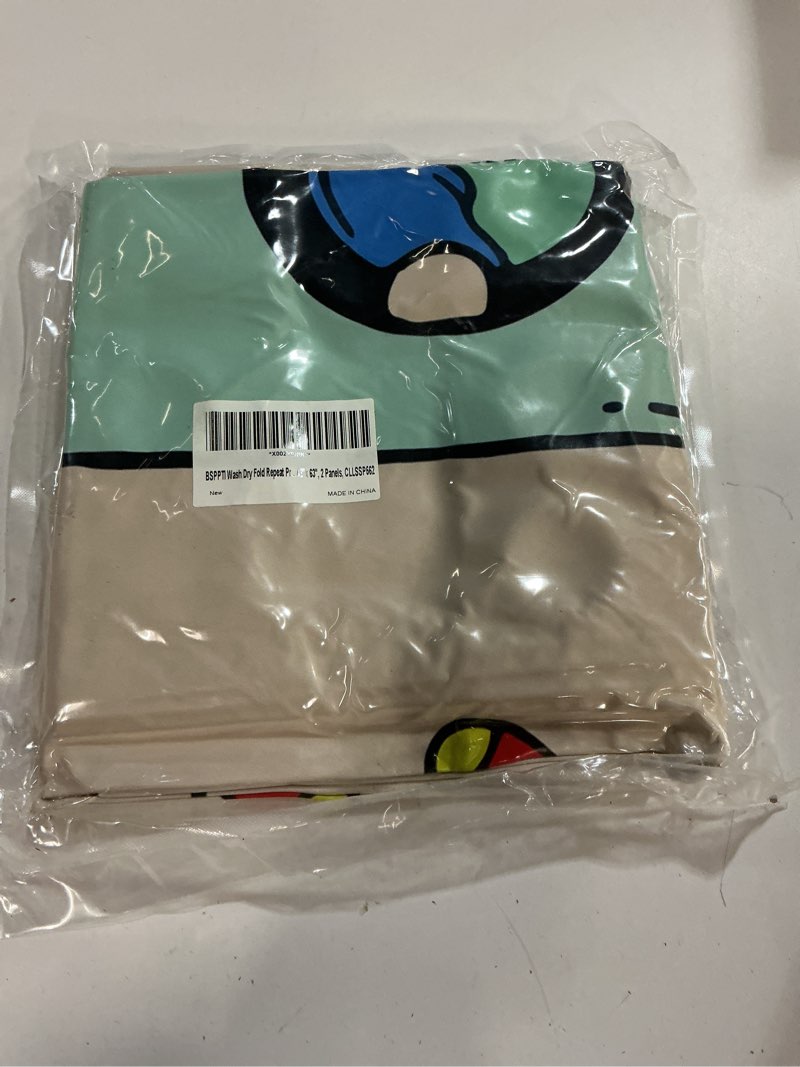Condition photo showing New/Like New for BSPPTI Laundry Room Curtain, Wash Dry Fold Repeat Curtain, 42"x 63", 2 Panels, Room Darkening Thermal Insulated Blackout Grommets Window Drapes for Living, Dining, Bedroom, CLLSSP562 42"W x 63"L (Pack of 2) Style 1