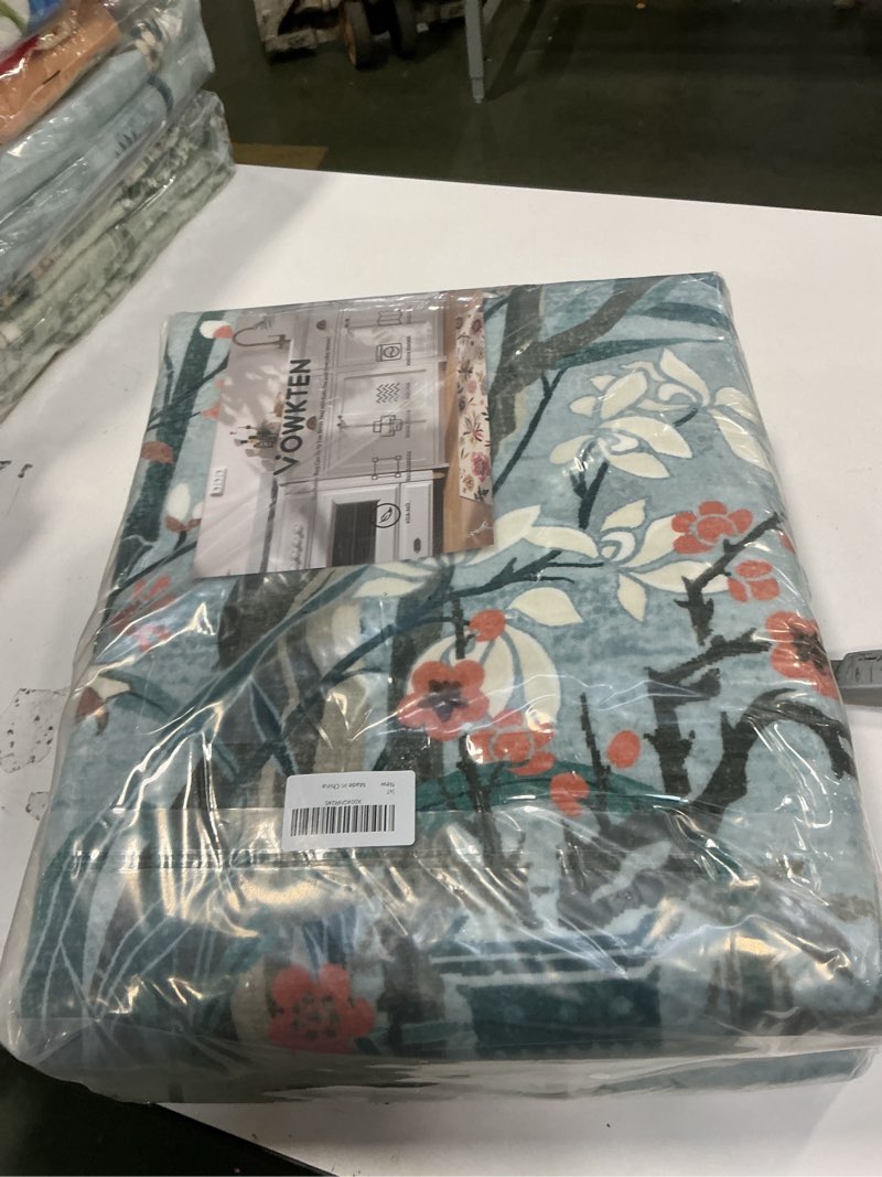 Vowkten 5x7 Area Rugs Chinoiserie-Style Floral Vintage Large Washable Rug Non Slip Low Pile for Livi