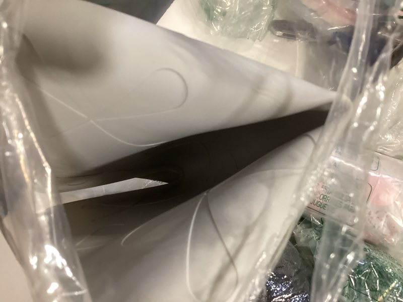 Condition photo showing Good Condition for sikadeer 25" x 22" under sink mat waterproof, silicone mat kitchen drawer shelf and cabinet liner, sink protector for kitchen organizers and storage, boot tray pet food mats gray 25"w x 22"l