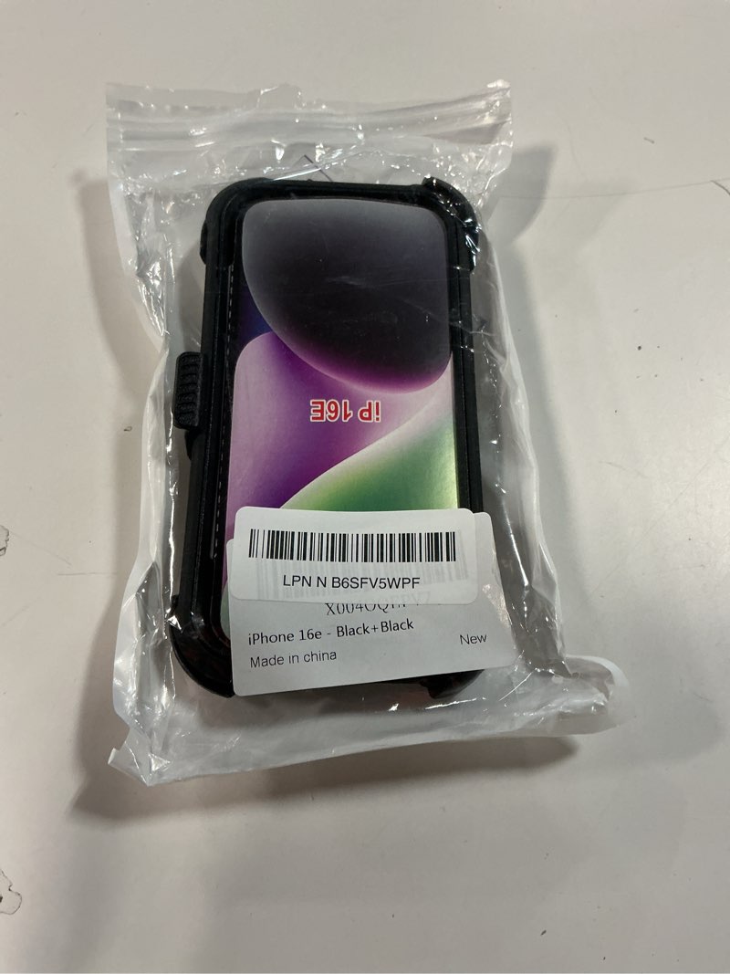 Condition photo showing Good Condition for for Defender iPhone 16e Case with Belt Clip,Holster for 16e Phone Case with Kickstand,for Heavy Duty iPhone16e PhoneCase Rugged 2 Layers of Sturdy,Anti-Drop for iPhone 16 e Cases Protective(Black)