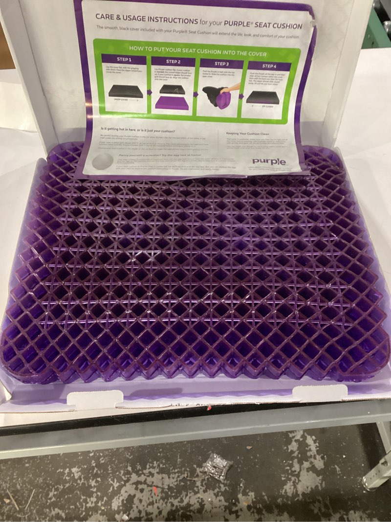Condition photo showing New/Like New for Purple Royal Seat Cushion - Seat Cushion for The Car Or Office Chair - Temperature Neutral Grid