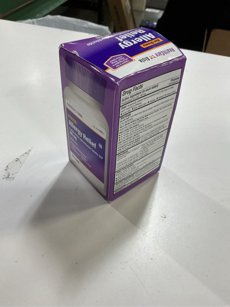 Condition photo showing New/Like New for (EXP 2026/03)HealthCareAisle Allergy Relief - Fexofenadine Hydrochloride Tablets USP, 180 mg - 180 Tablets - Allergy Medication, Non-Drowsy 24-Hour Relief 180 Count (Pack of 1) 180mg